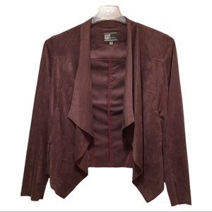 Kut from the Kloth Tayanita faux suede drape cascade  jacket women’s size M